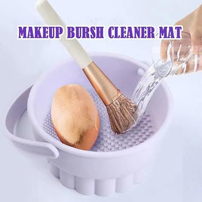 3 In 1 Silicone Cosmetic Brush Cleaner Bowl