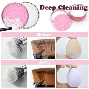 3 In 1 Silicone Cosmetic Brush Cleaner Bowl