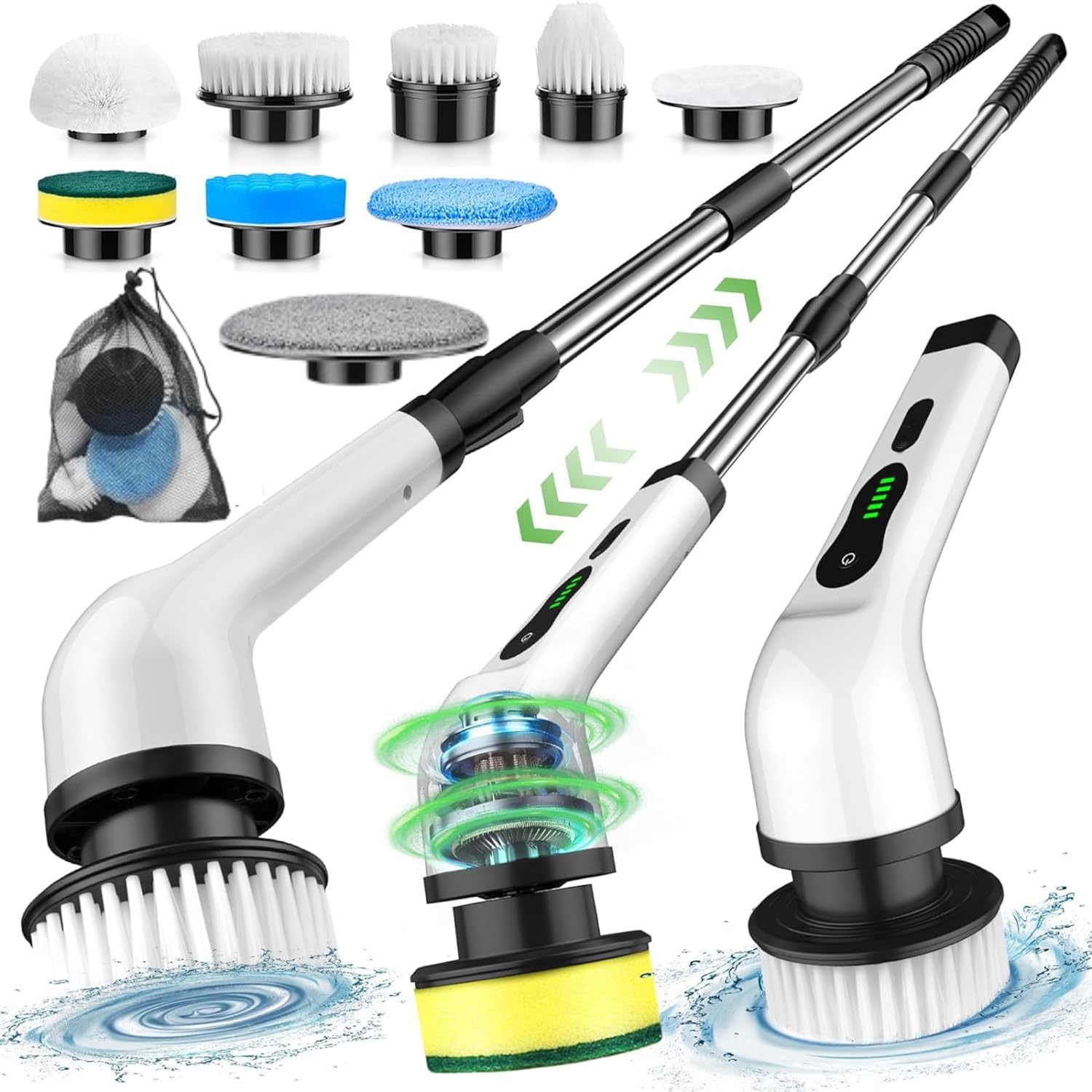 9 in 1 Cordless Electric Spin Scrubber - Cleaning Brush for Home, Electric Mop Machine for Floor, Bathroom Cleaning