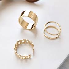 Pack of 3 Adjustable Aesthetic Circular Rings