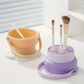 3 In 1 Silicone Cosmetic Brush Cleaner Bowl