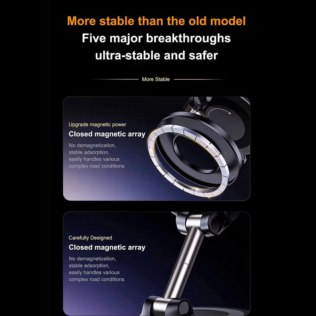 360° Rotation Vacuum Suction Magnetic Bracket K007 – One-Handed Operation, Heavy-Duty Aluminum Alloy Phone Mount, Strong Hold, Universal for Desk, Wall, Car, Workshop