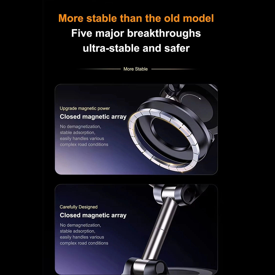 360° Rotation Vacuum Suction Magnetic Bracket K007 – One-Handed Operation, Heavy-Duty Aluminum Alloy Phone Mount, Strong Hold, Universal for Desk, Wall, Car, Workshop
