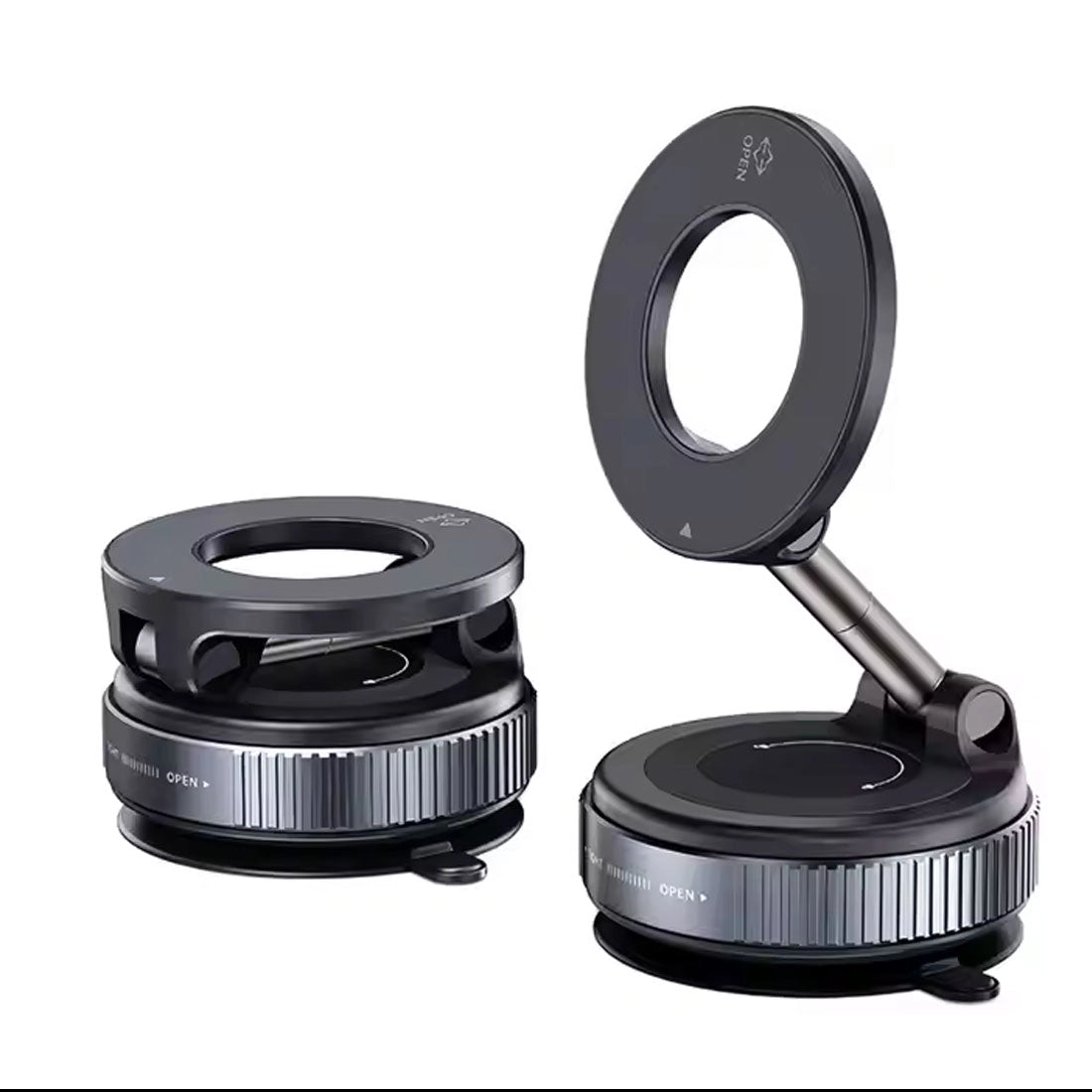 360° Rotation Vacuum Suction Magnetic Bracket K007 – One-Handed Operation, Heavy-Duty Aluminum Alloy Phone Mount, Strong Hold, Universal for Desk, Wall, Car, Workshop