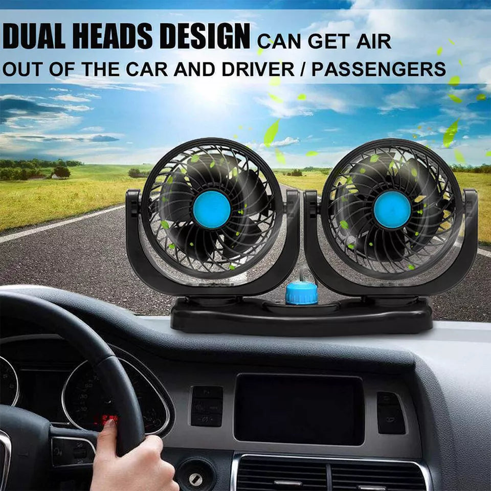 Car Dual Head Cooling Fan